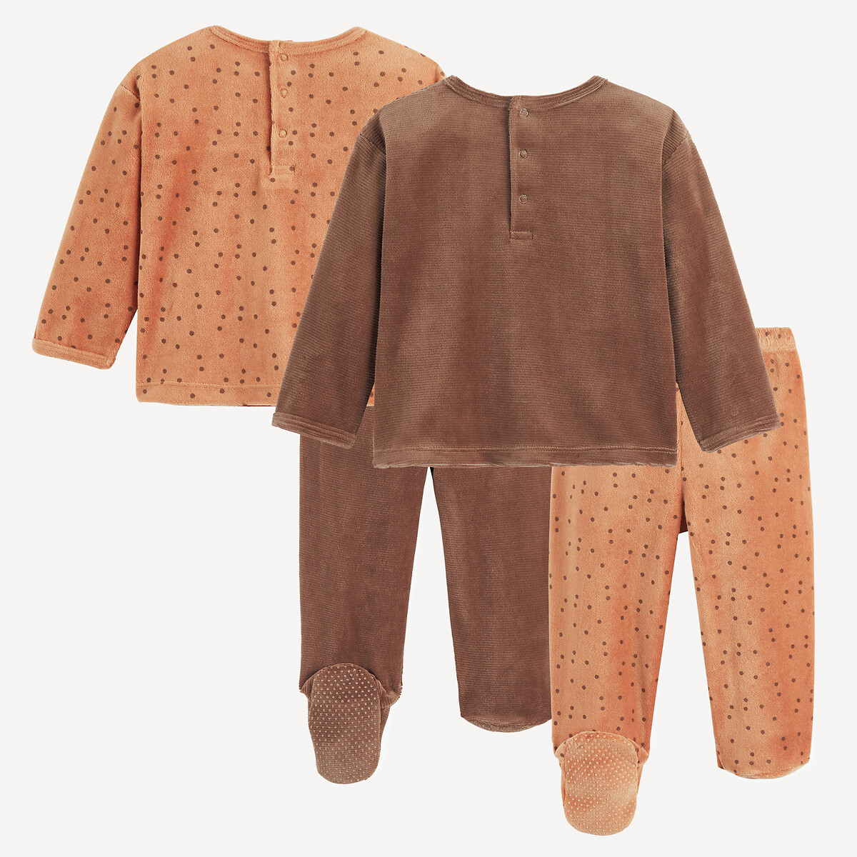 COLEÇÕES LA REDOUTE<br>Conjunto van 2 pijamas em fluweel