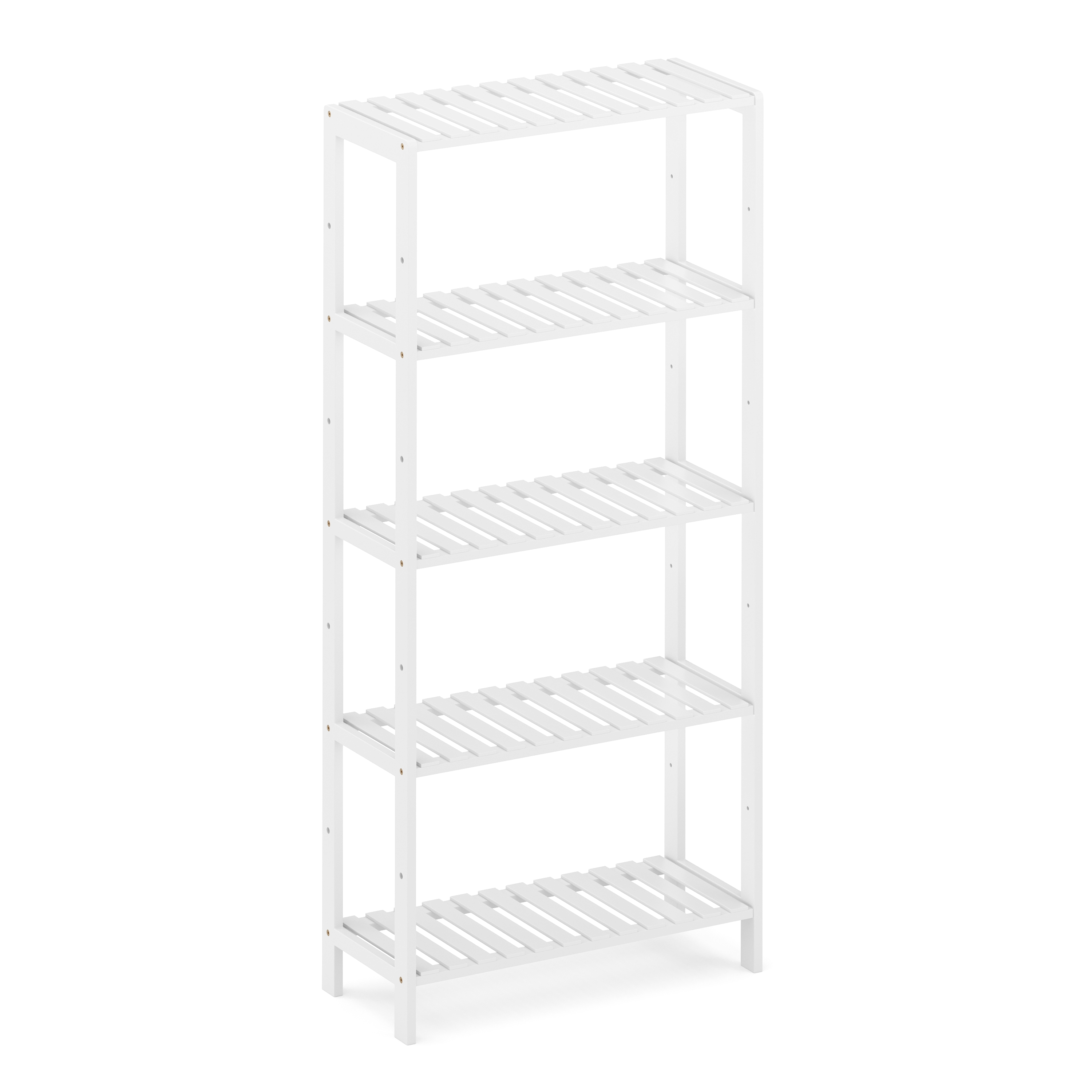 Regal Bambus 59 x 26 x 130 cm weiss