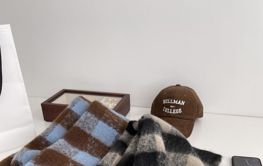 Combon - Sherpa Fleece geruite sjaal