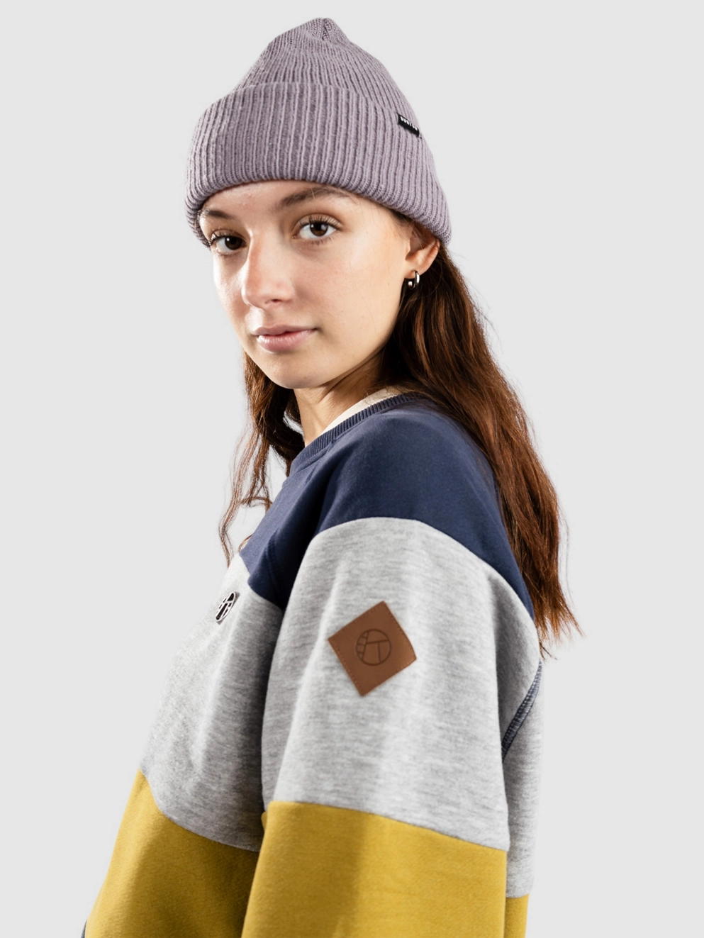 Kazane Anita Sweater bl iris lt htr gr ecru