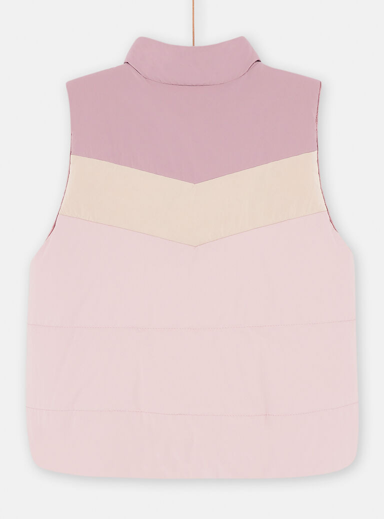 Doudoune mauve et lilas sans manches