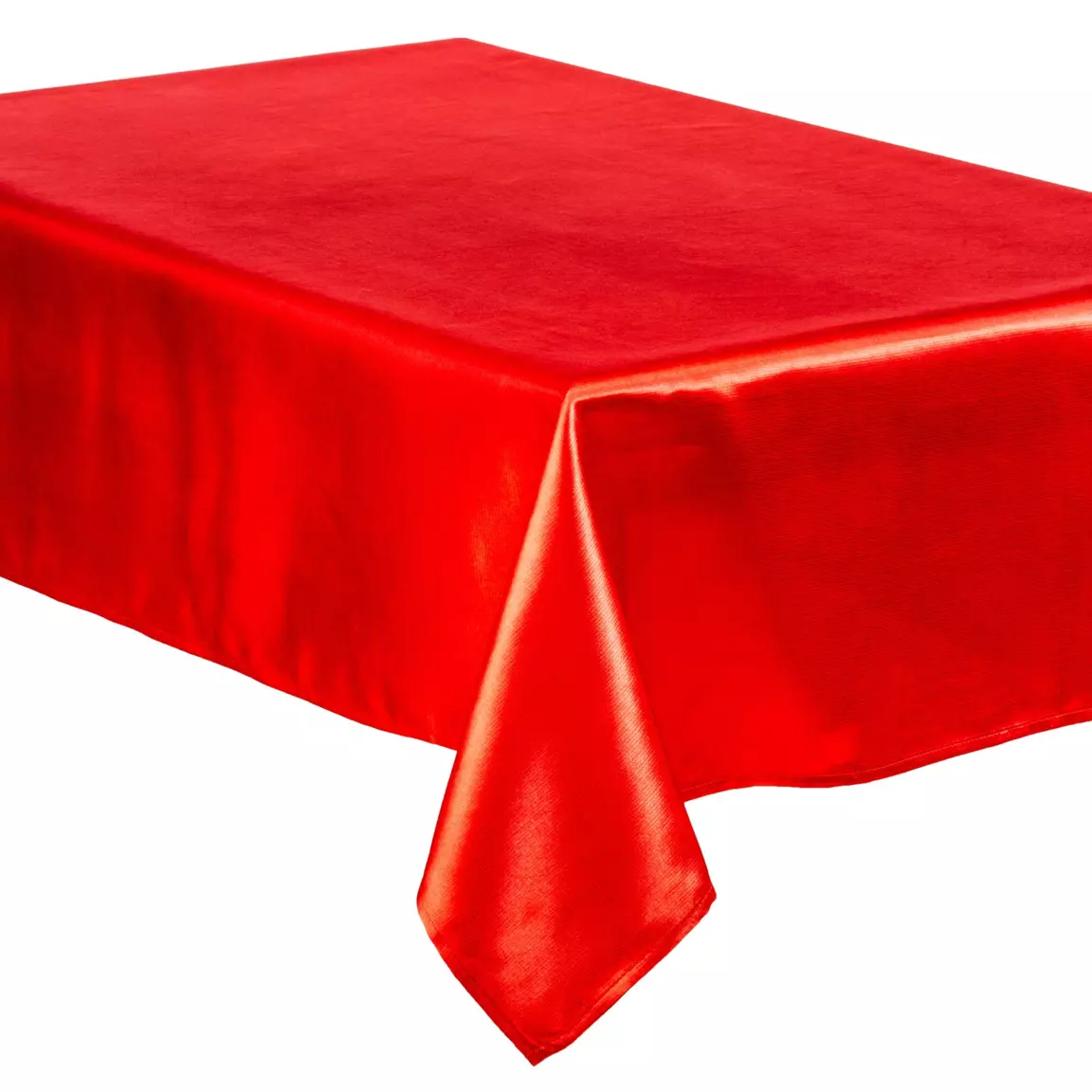 Nappe de Noël rectangulaire (140 x 240 cm) Satin Rouge