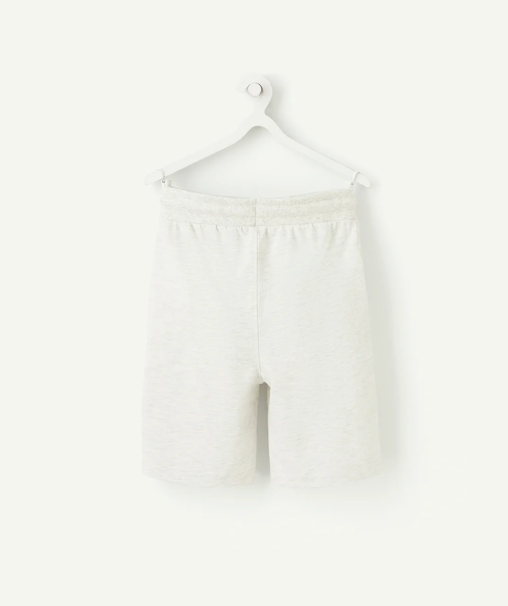 BERMUDA EN COTON GRIS CLAIR GARÇON