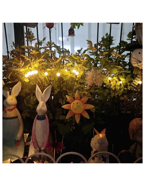 Lumineo Solar Tuinsteker Firefly 6 Lampjes - Tuinverlichting - 70 cm Warm Wit 6 led