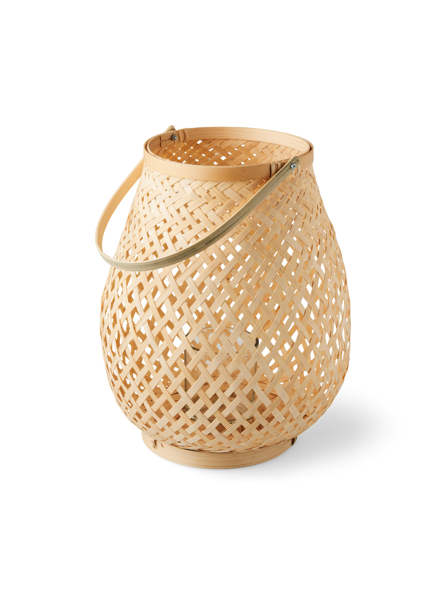 Lanterne | Bambus/glas. Ø23 x 28 cm. | Nature