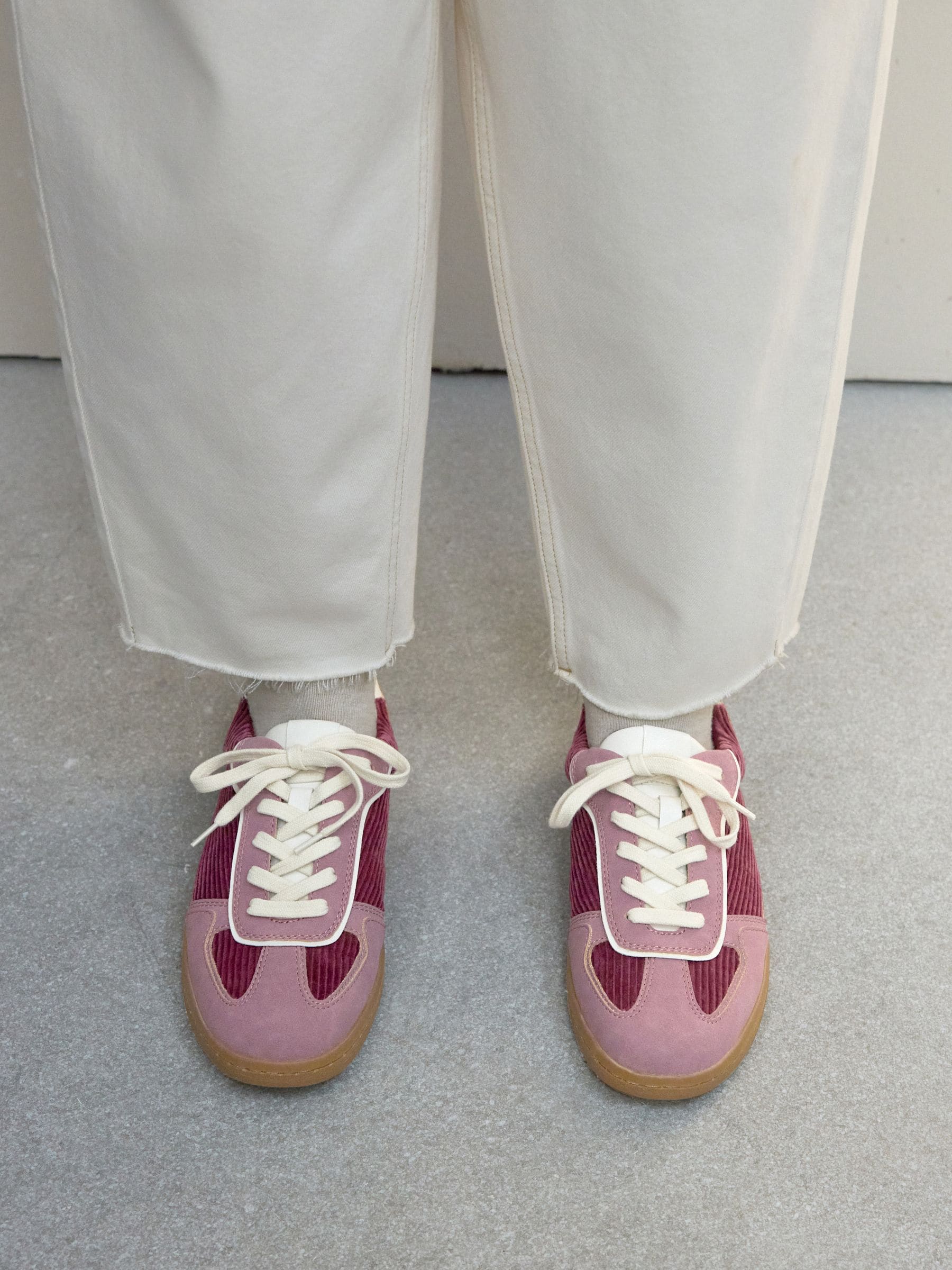 Roze corduroy - Forever Comfort® vetersneakers