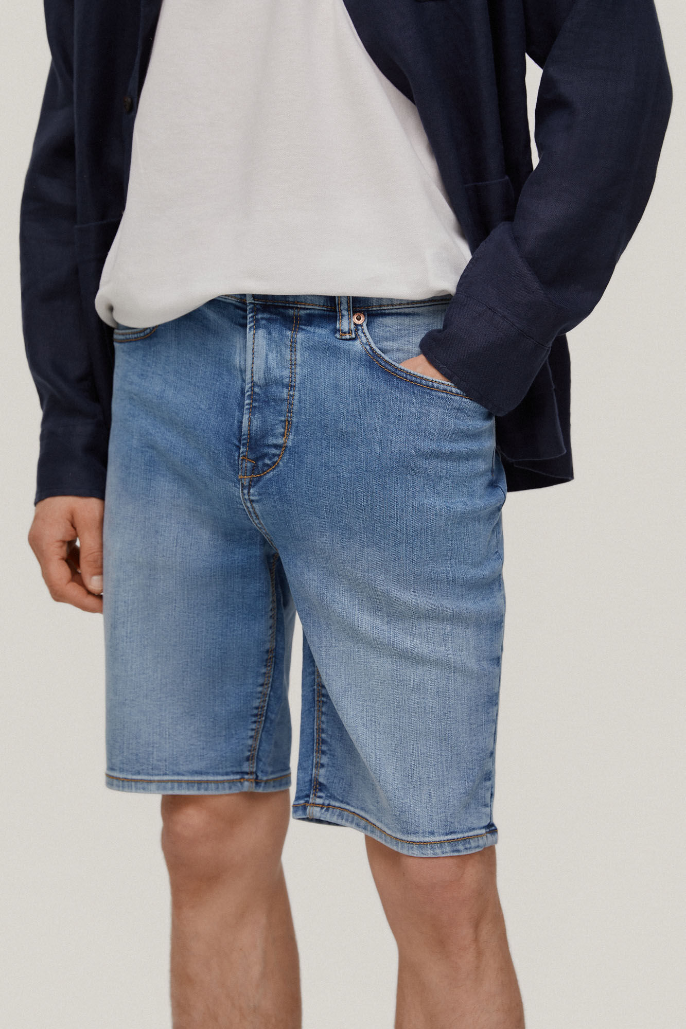Shorts jeans super leves - Azul