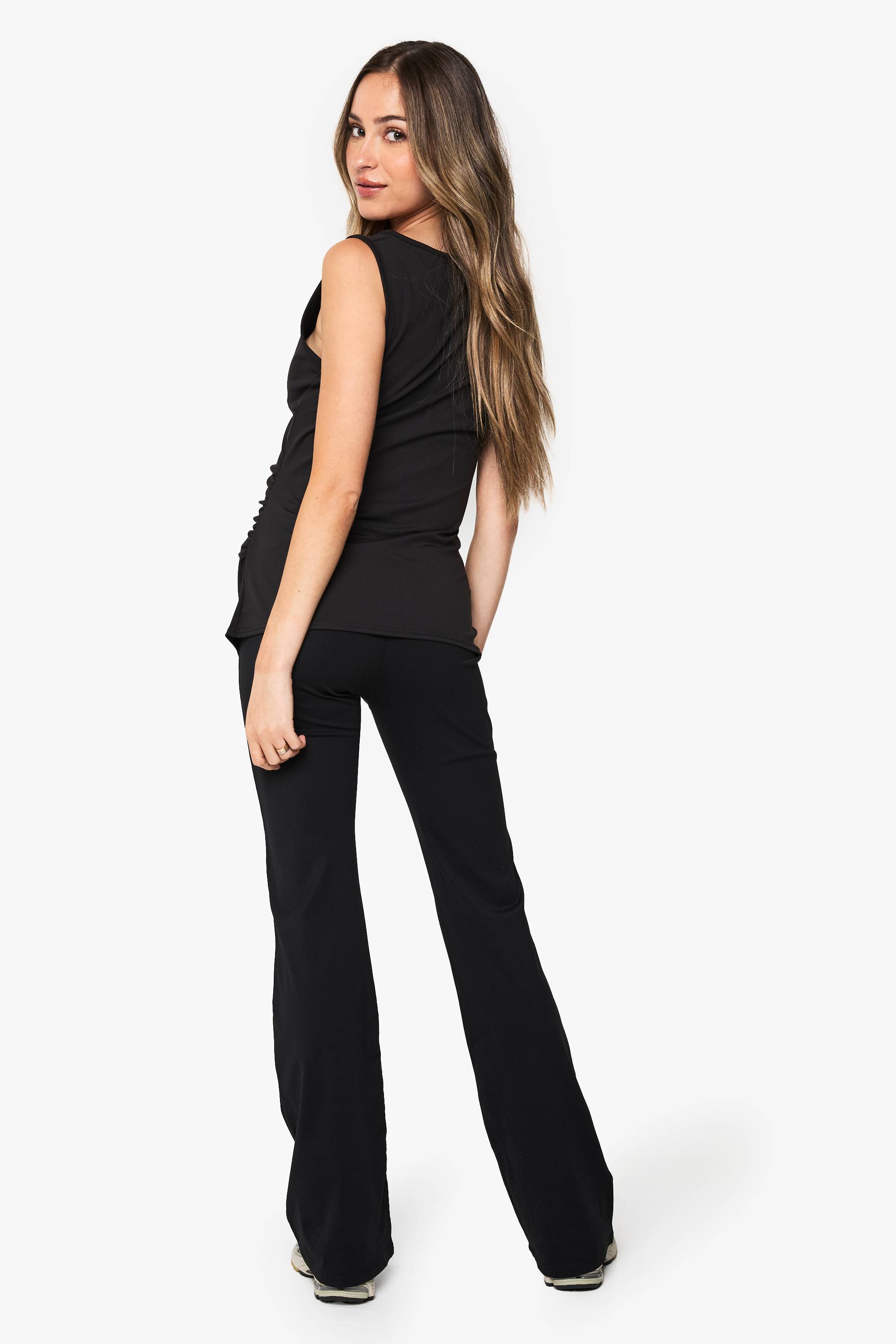 boohoo Maternité Ultra-doux Sculptant Soutien pour le Ventre Yoga Flares