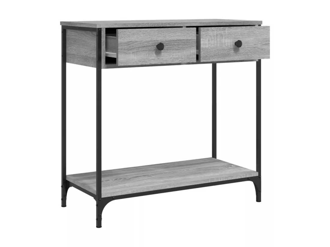 Table console sonoma gris 75x34,5x75 cm bois d'ingénierie