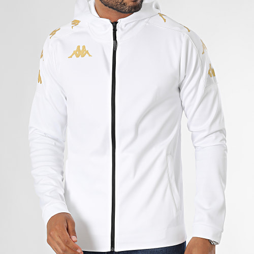 Veste Zippée Capuche A Bandes Grevolo 311F5FW Blanc Doré