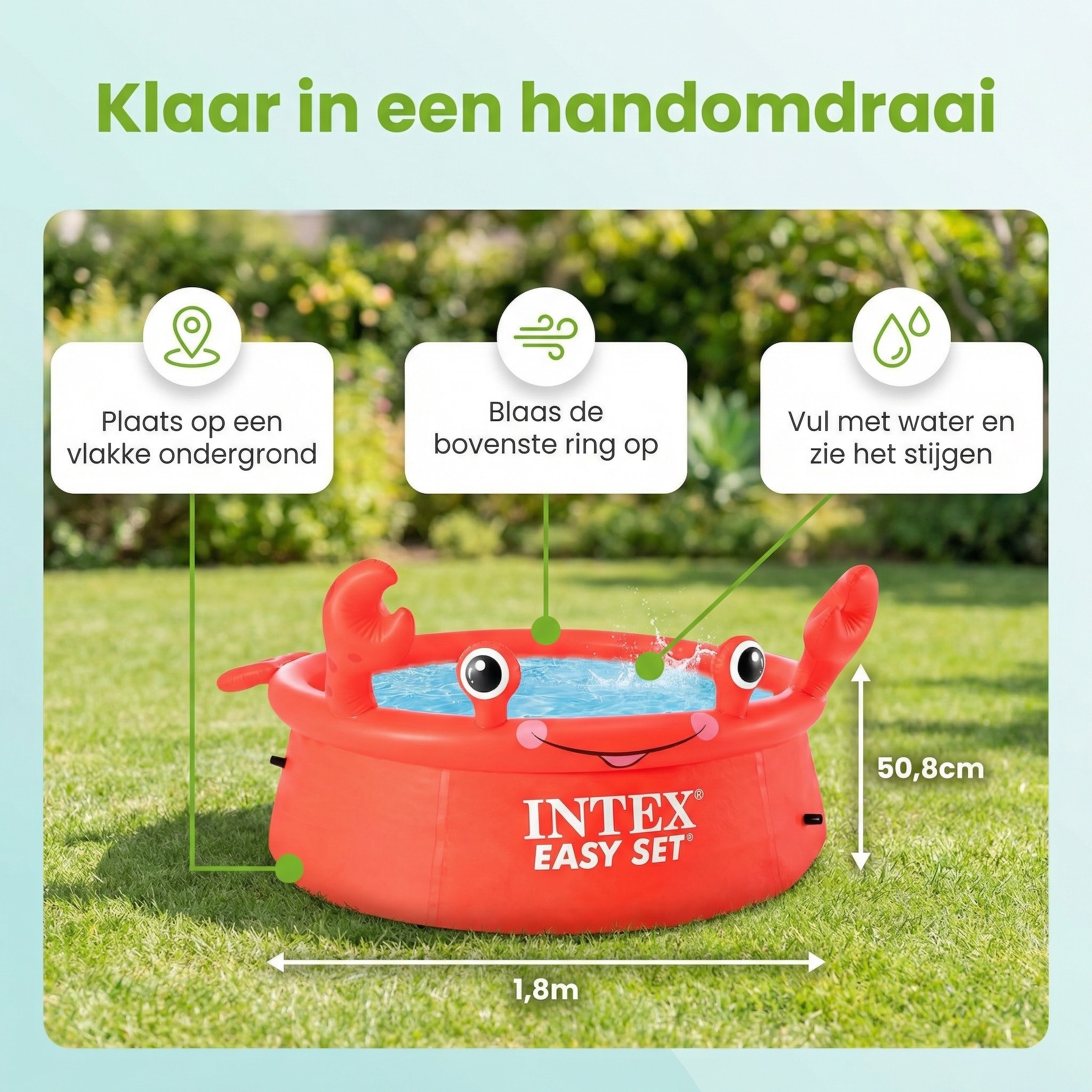 Intex easy set 183x51cm zwembad - krab