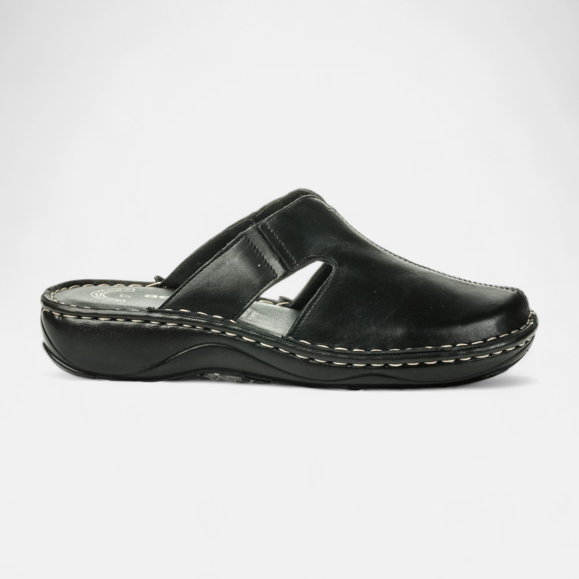 Sabots Femme en cuir noir