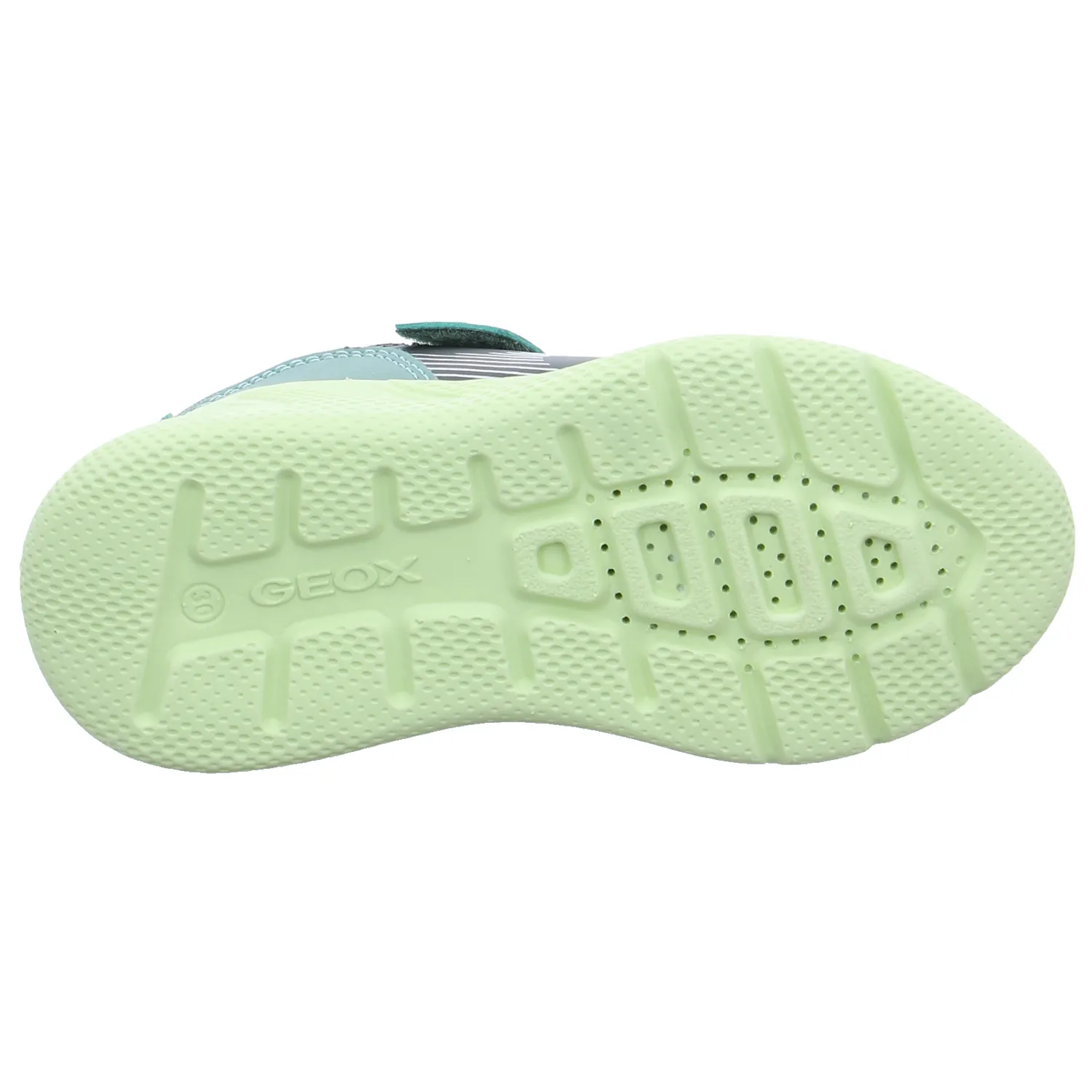 GEOX Kleinkinder-Halbschuh Klett Grün Leder  Sneaker