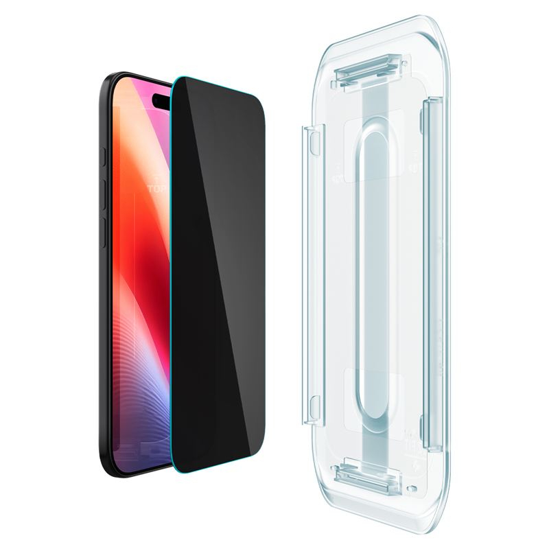 (2er Set) iPhone Air Glas Tr EZ Fit Privacy Panzer Glas Case Friendly   Montagerahmen (AGL09862)