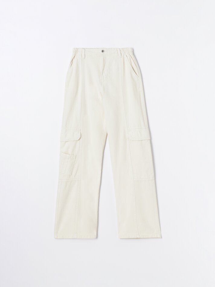 Calça cargo - Bege