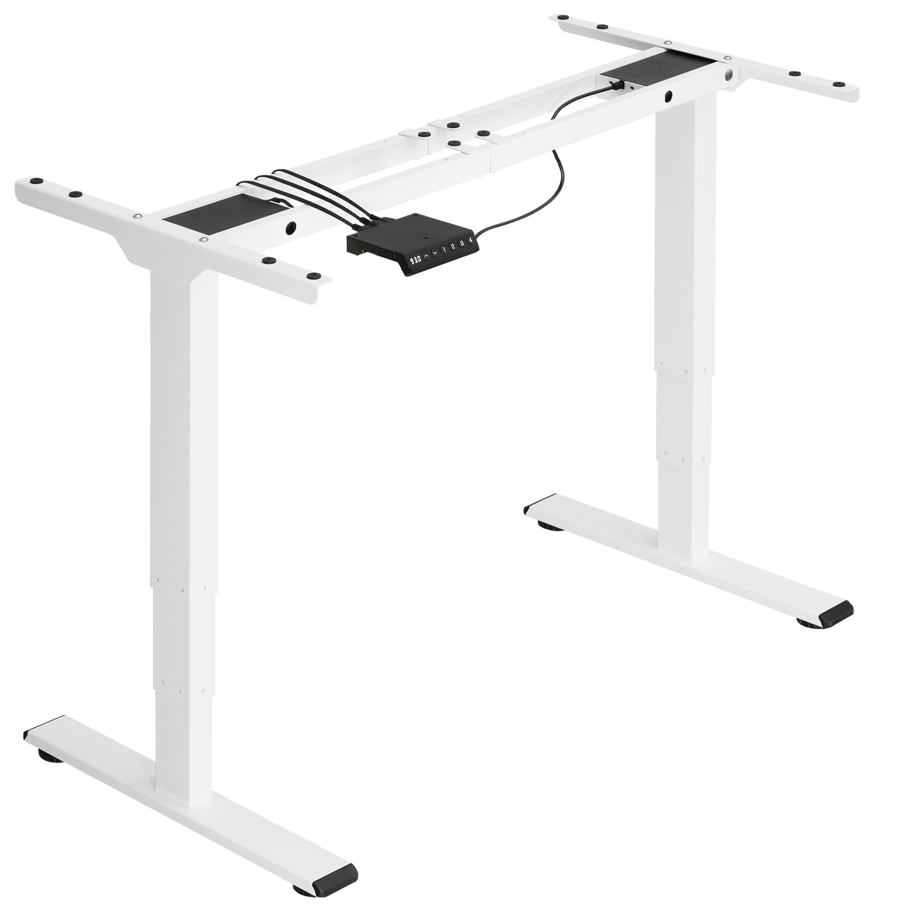 tectake® Tischgestell, elektrisch höhenverstellbar, breitenverstellbar, 110 - 168 x 60 x 60 - 125 cm