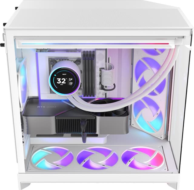 NZXT H9 Flow RGB+ 2025 PC-kabinet (hvid)
