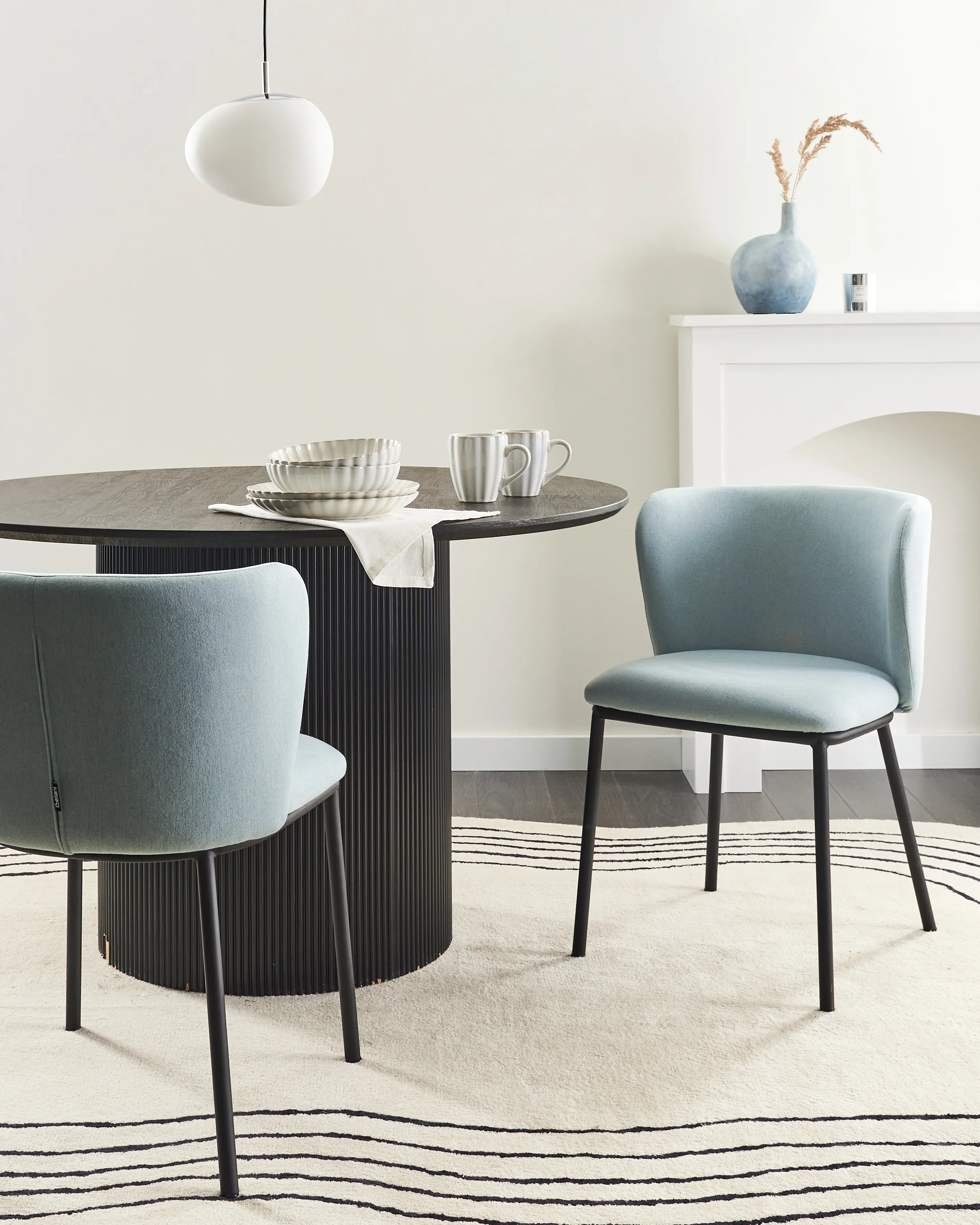Set van 2 eetkamerstoelen MINA Lichtblauw