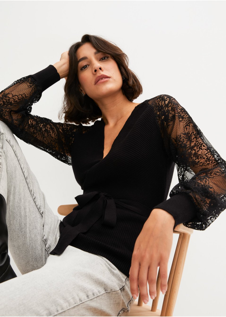 Pull avec dentelle
