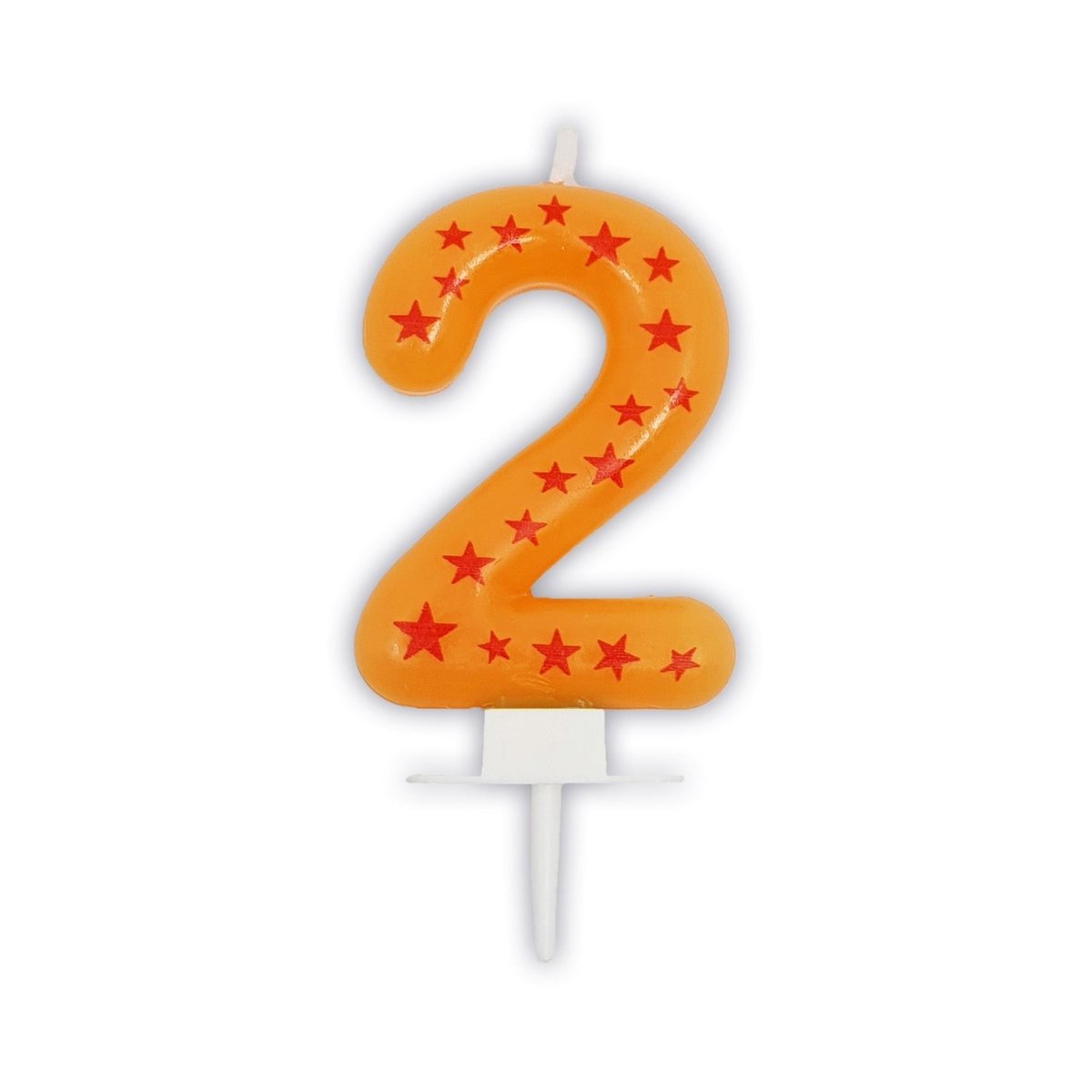 2 Jaar Kaars Oranje Met Sterren