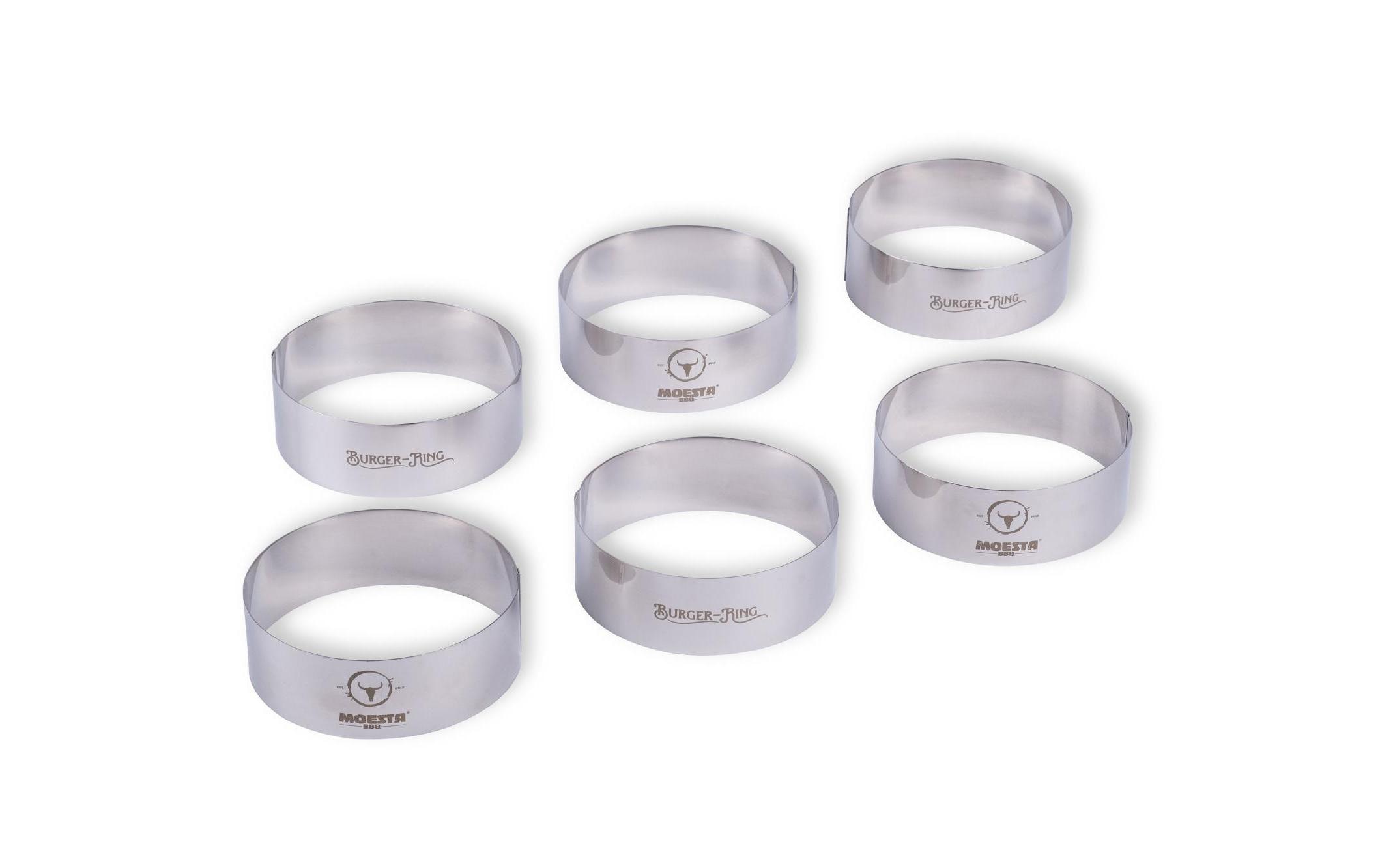 Burger-Ring XL 6er SetGrillgestell aus Edelstahl