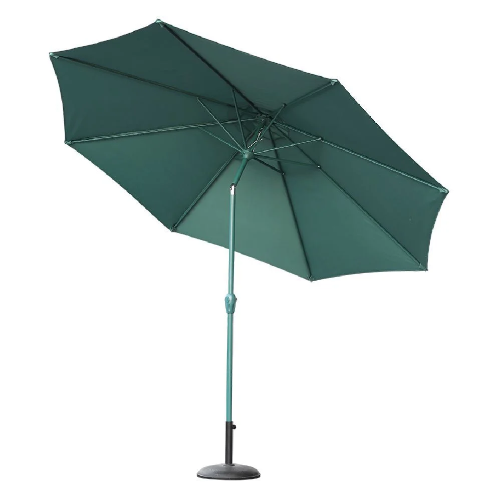 Parasol centré rond Cuba vert Ø300xH250cm