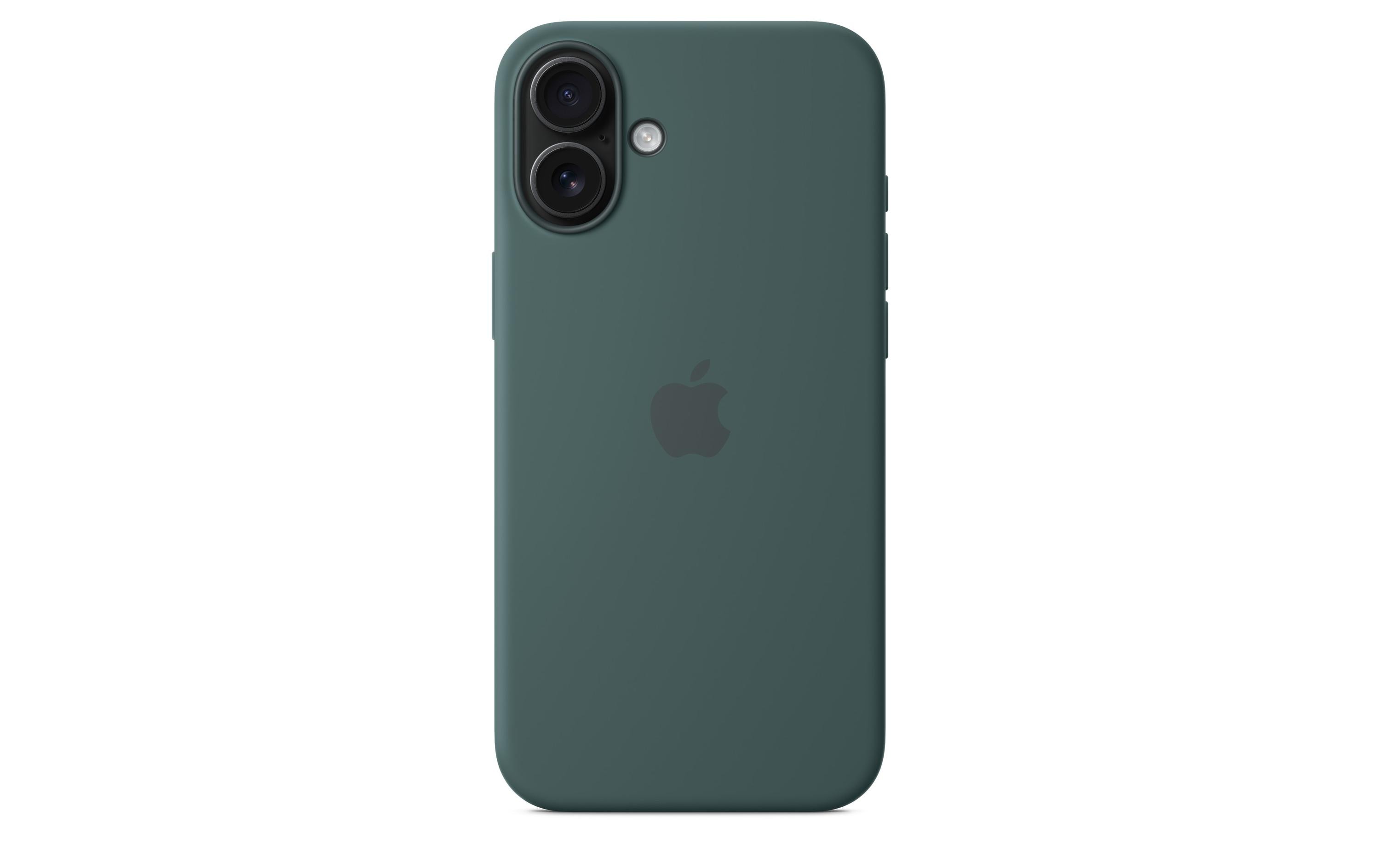 Silicone Case mit MagSafe iPhone 16 Plus SeegrünSilikon-Backcover mit «MagSafe» für das Apple iPhone 16 Plus