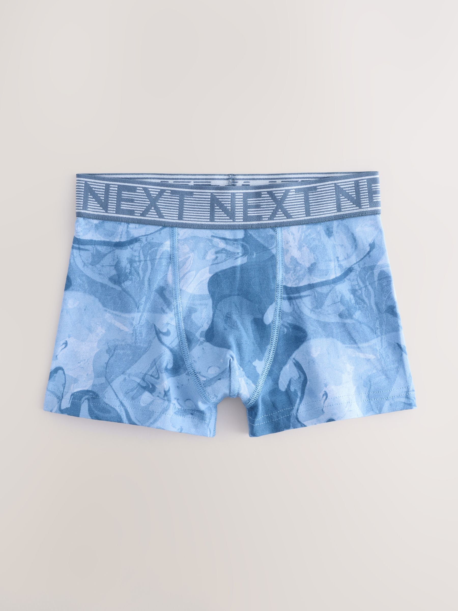 Blauwe marmerprint - Verpakking van 5 boxers (2-16jr)