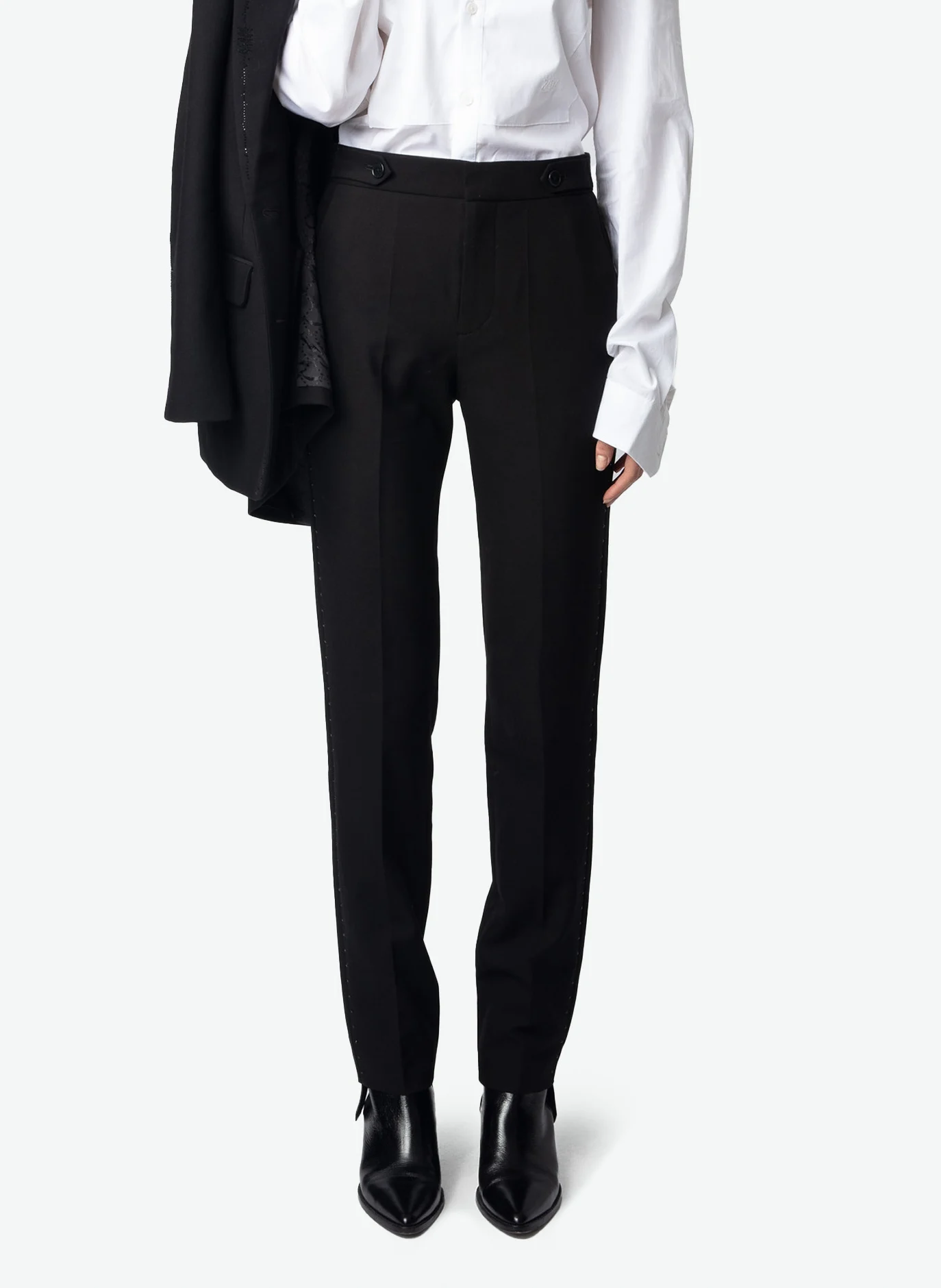PANNY - Pantalon de costume droit | Noir