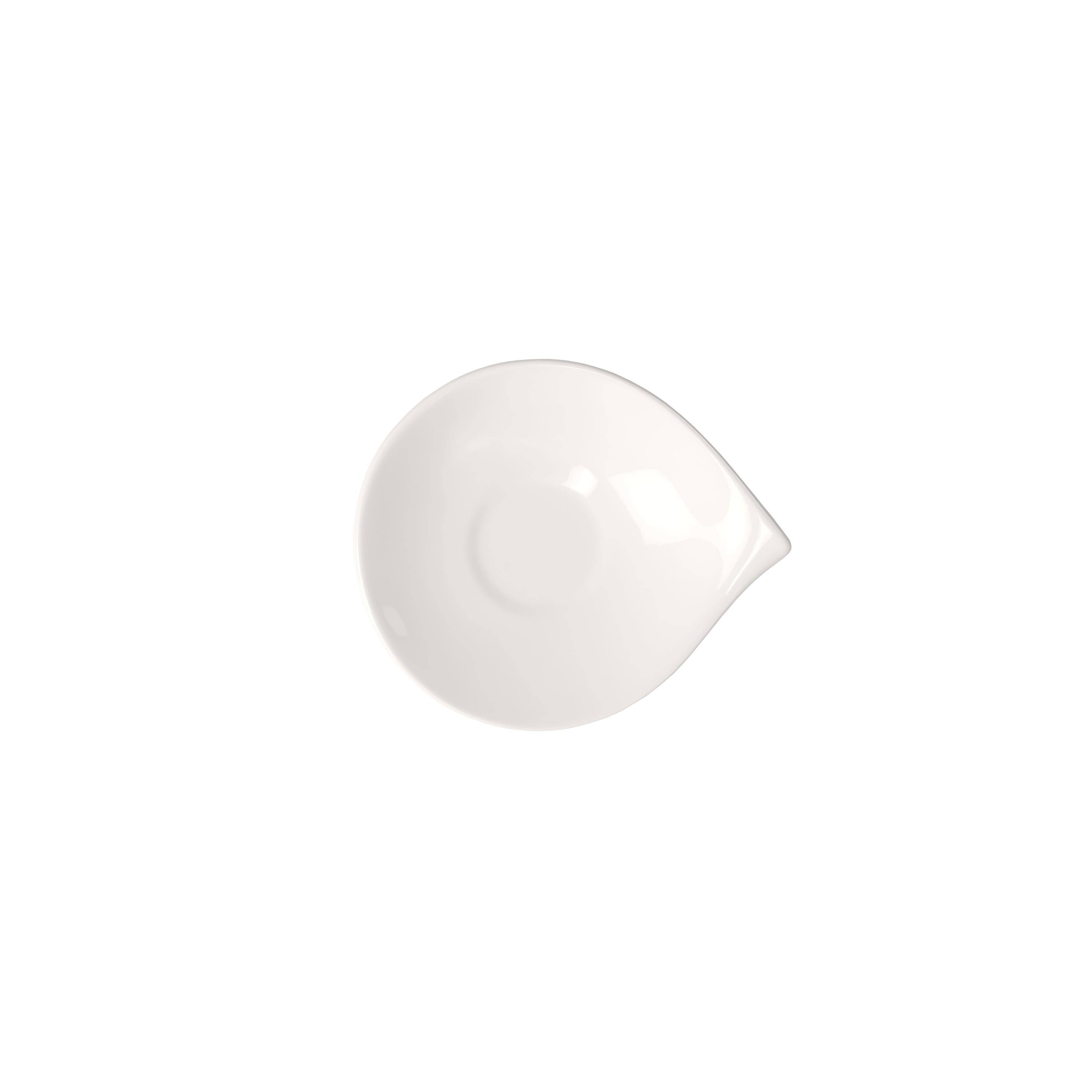 Flow Coffee cup saucer White, 6'', Premium Porcelain