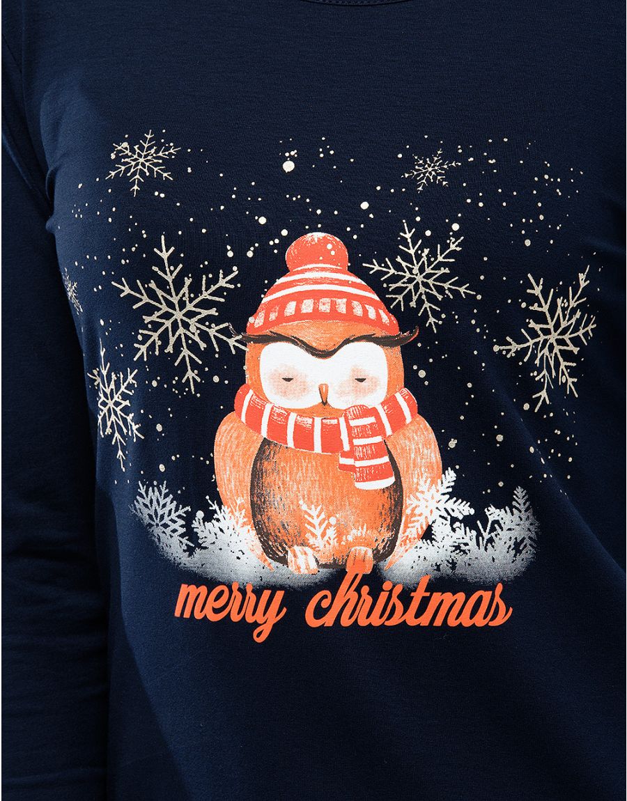T-shirt bleu imprimé