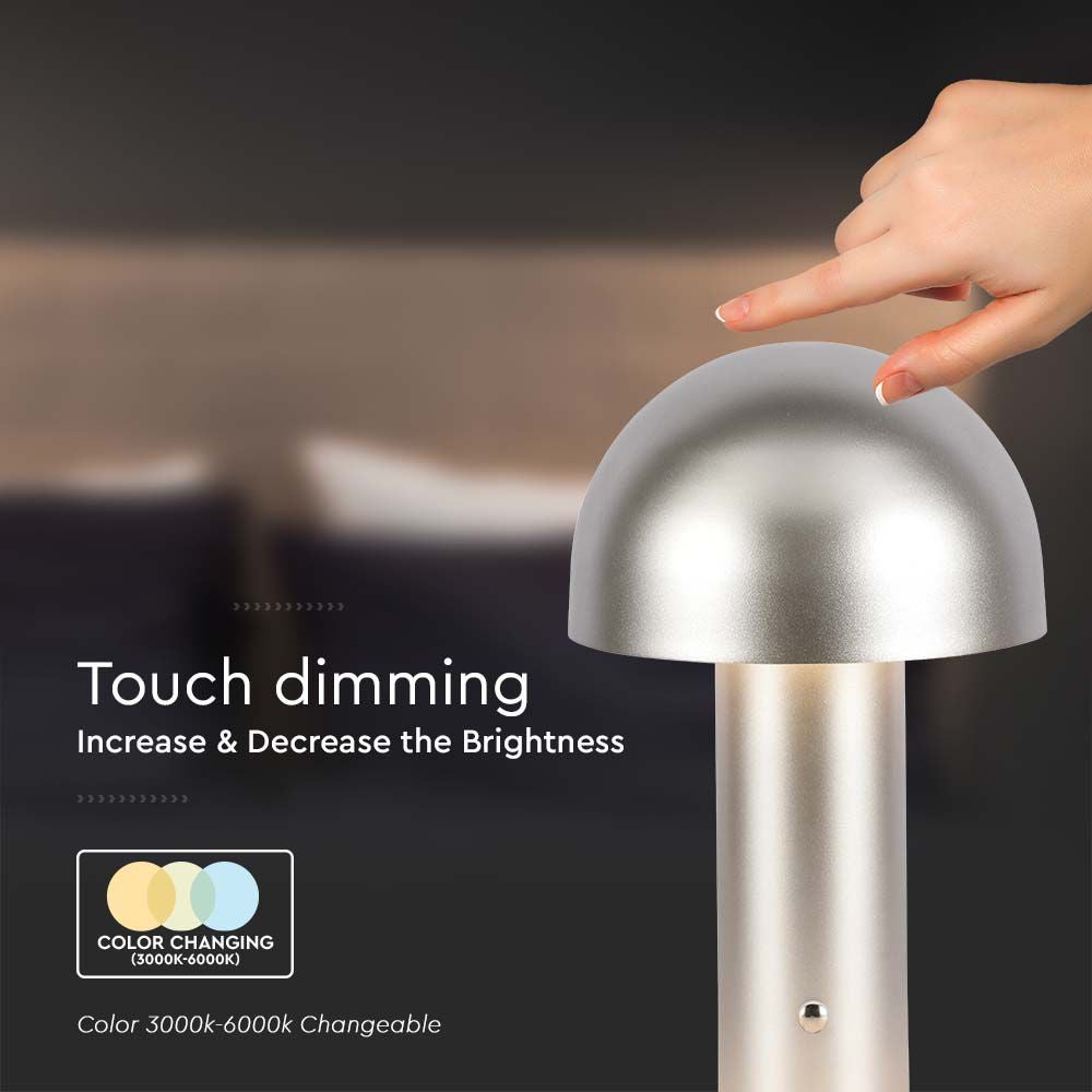 Gouden oplaadbare tafellampen - Champagne - IP20 - 3W - 200 lumen - 3IN1