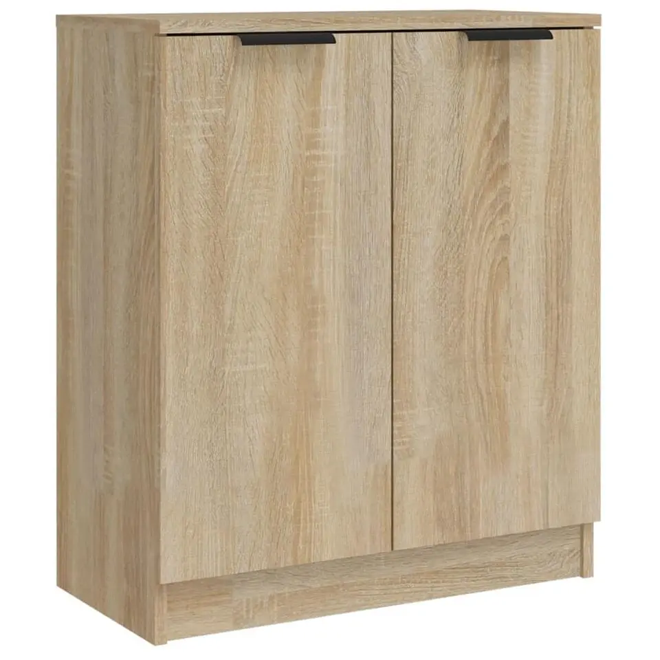 vidaXL - Dressoir met 2 deuren - Sonoma eiken - Bewerkt hout - 60x30x70 cm