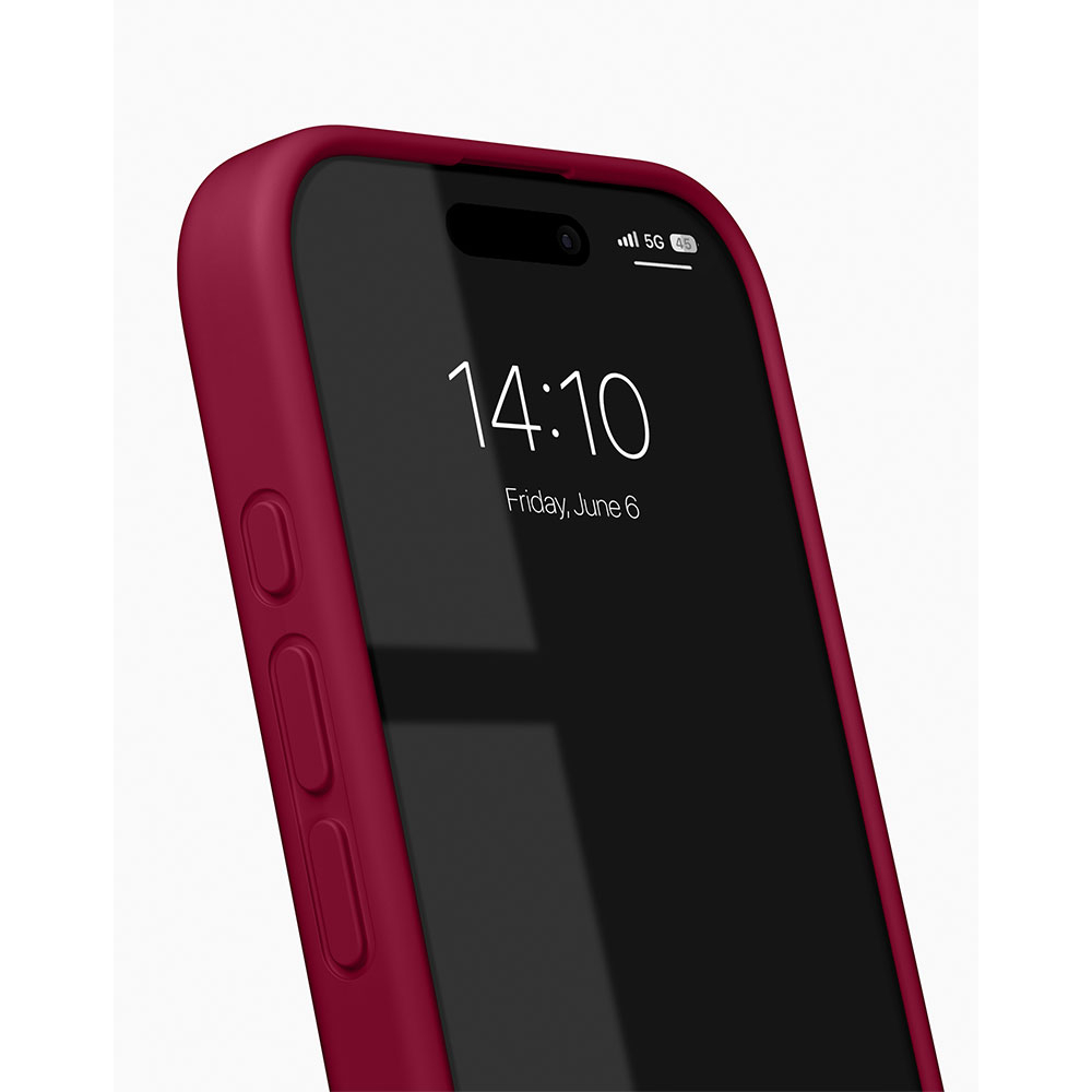 iPhone 16 Pro MagSafe Silikon Hülle Case Recycled (IDSICMS-I2461P-521) - Cranberry
