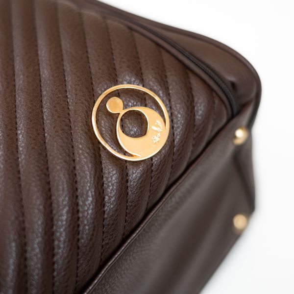 Isoki Double Zip Satchel - Quilted - Chocolate