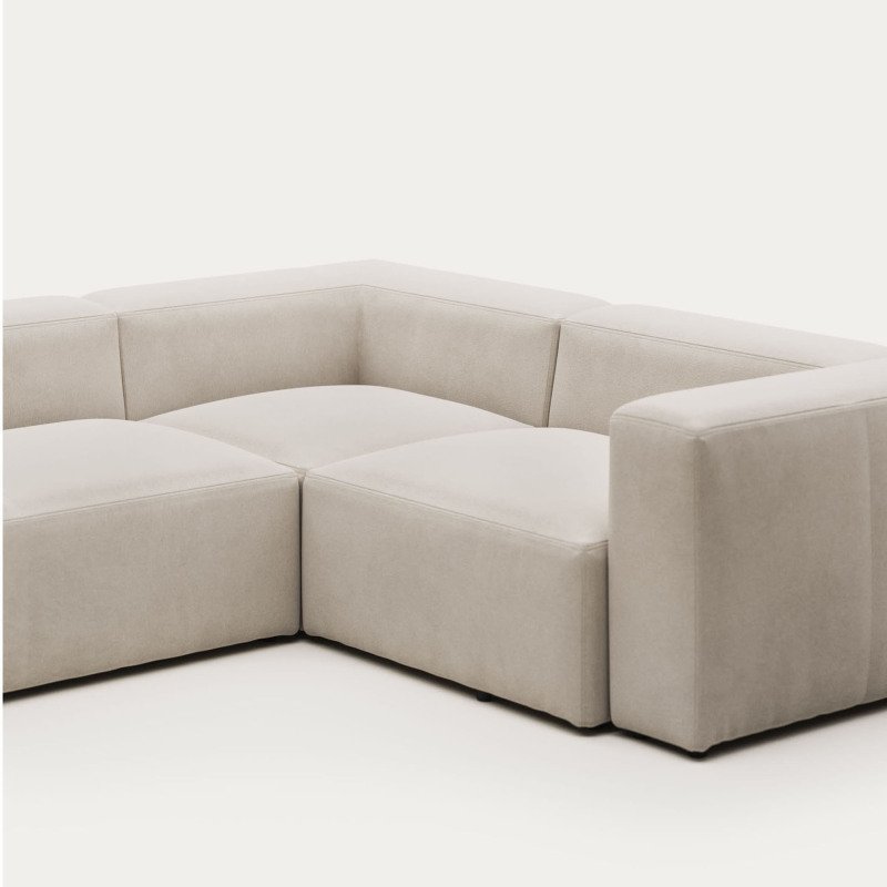 Canapé d’angle Blok 4 places beige 320 x 230 cm