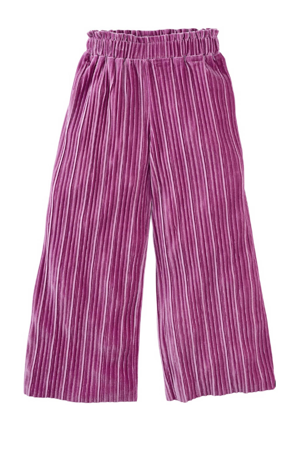 Z8 fluwelen wide leg broek Ceylin roze