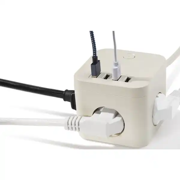 Steckdosenwürfel beige