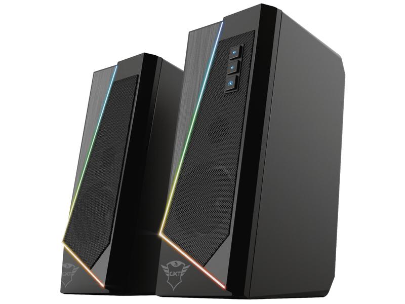 Trust PC-Lautsprecher GTX 609 Zoxa RGB-Illuminated PC-Lautsprecher mit RGB-Beleuchtung und stilvollen Design