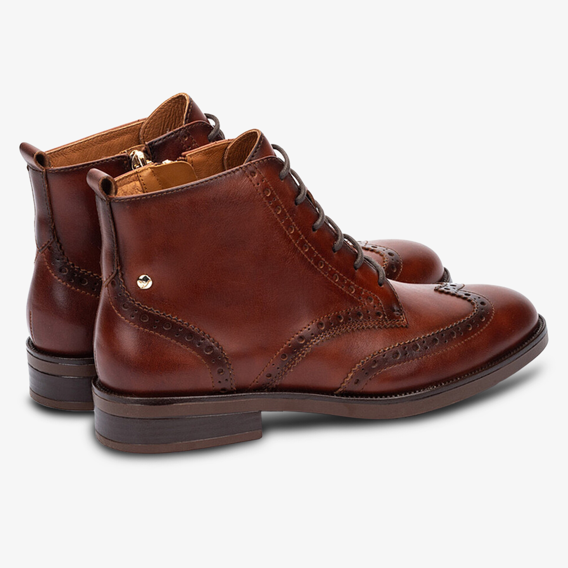PIKOLINOS Damen Schnürstiefeletten cognac