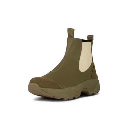 Woden Siri Waterproof Støvle, Dark Olive/Alfalfa, 38