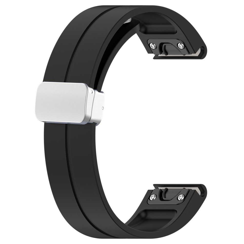Garmin Venu 3 Silikon Armband mit Magnet-Verschluss (Gelenkumfang: 170-230mm) - Schwarz