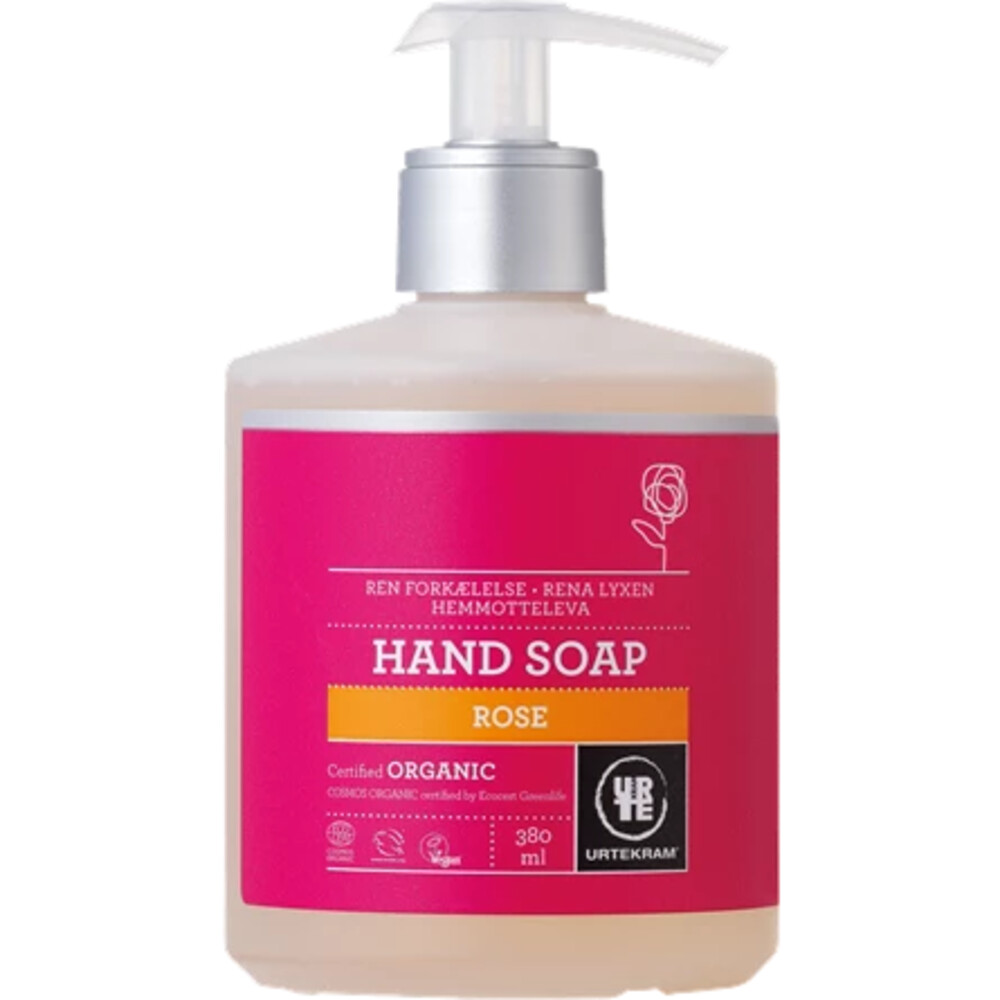 Urtekram Handzeep Vloeibaar Rozen Bio380 ml