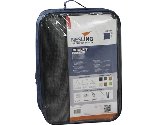 Vierkant zonnescherm Coolfit grijs 360x360 cm