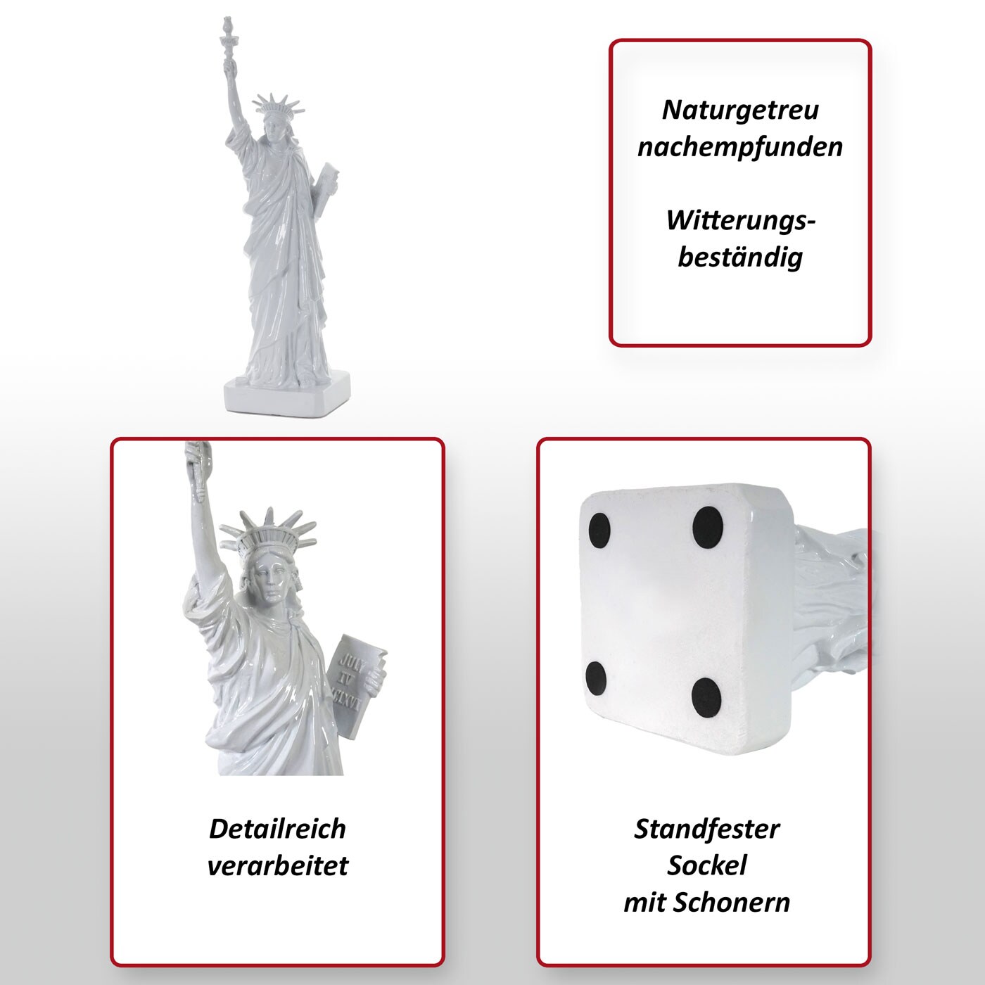 Deko Figur Freiheitsstatue 40cm,New York USA Amerika Polyresin Skulptur, In-/Outdoor