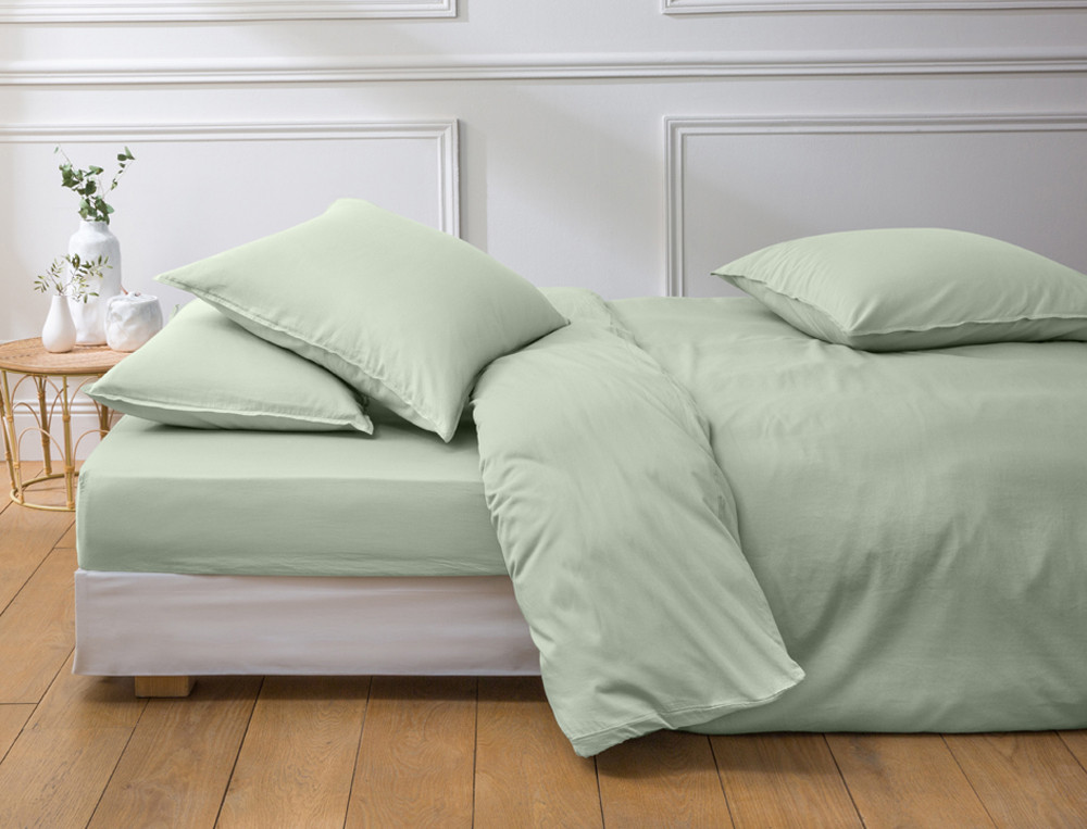 Housse de couette-Satin lavé