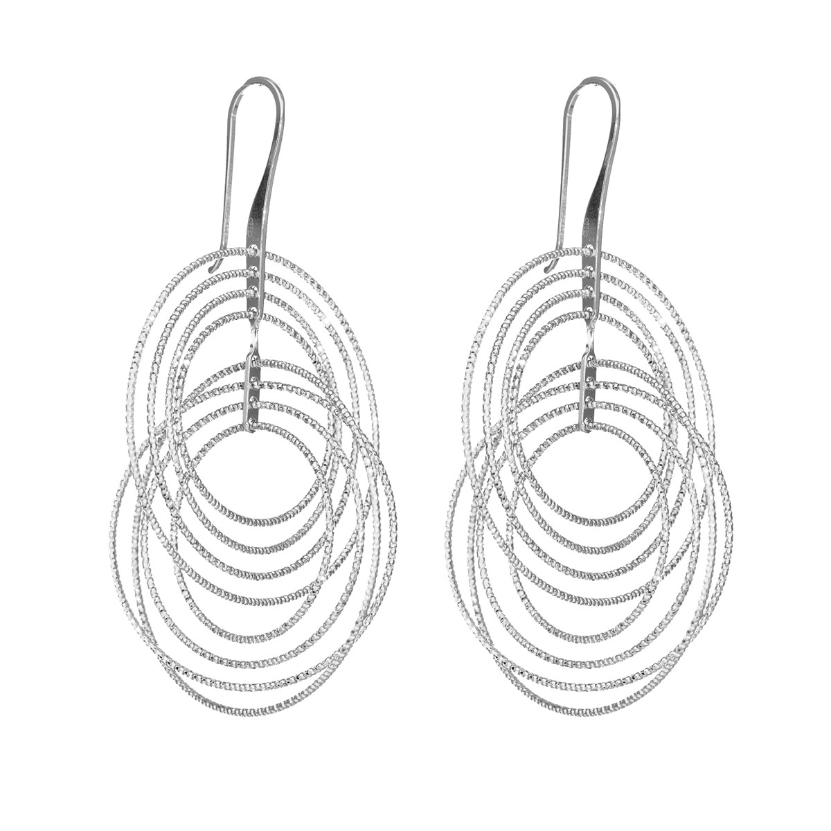Boucles D'oreilles Argent Rondes Spirales