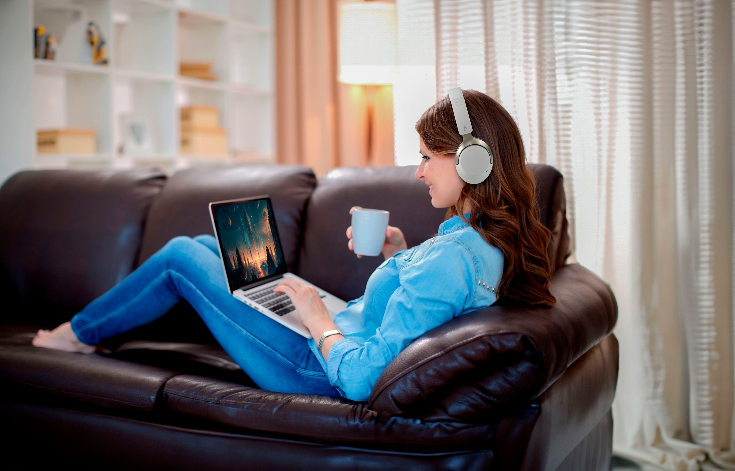 Creative Wireless-Headset »Zen Hybrid SXFI Over-Ear« Active Noise Cancelling (ANC) Bluetooth 5.3