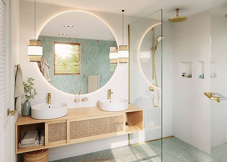 Porte serviettes doré 65 cm Addstoris Hansgrohe