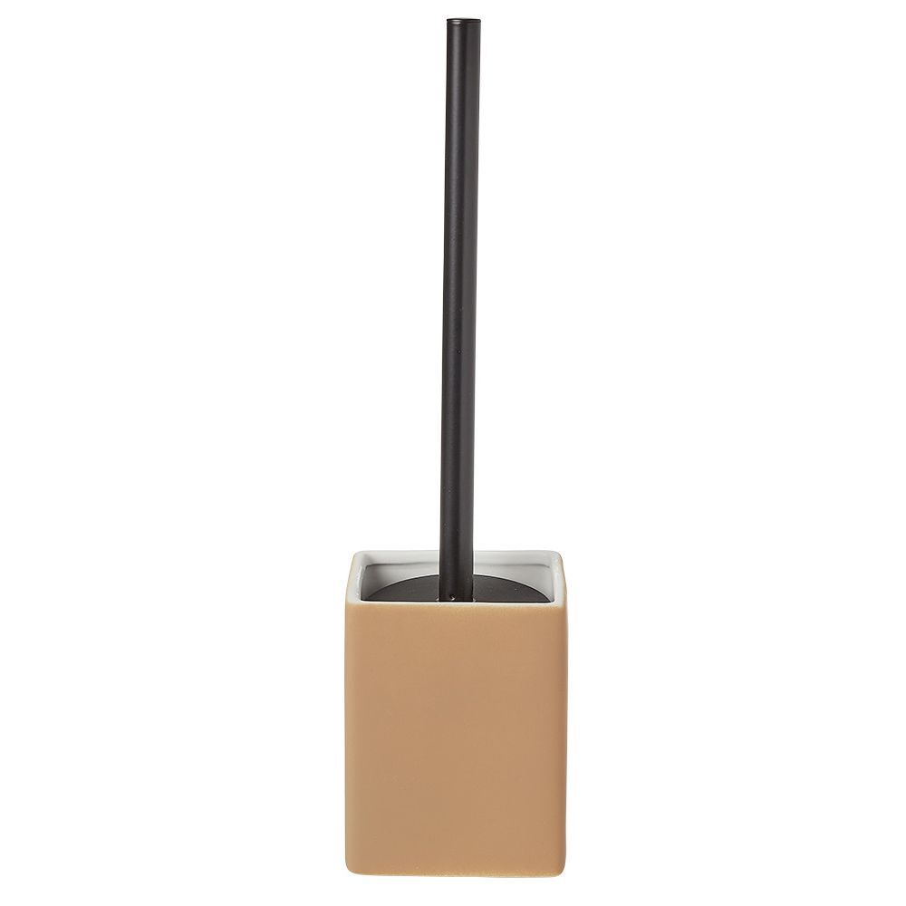 Brosse WC socle carré grès rouge terracotta 9,2x9,2xH36cm